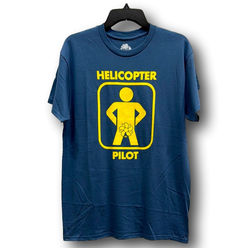 Funny Helicopter Pilot Graphic T-Shirt - Size Medium - NWT